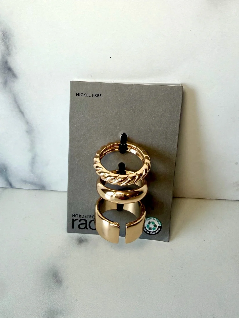 Nordstrom Rack Gold Stackable Ring Set Size 8 NWT